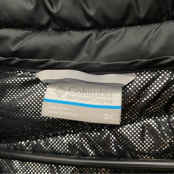 Men’s Columbia Omni-Heat Thermal Down Jacket Puffer Coat Size 3X Black NWOT Flaw - Picture 4 of 12